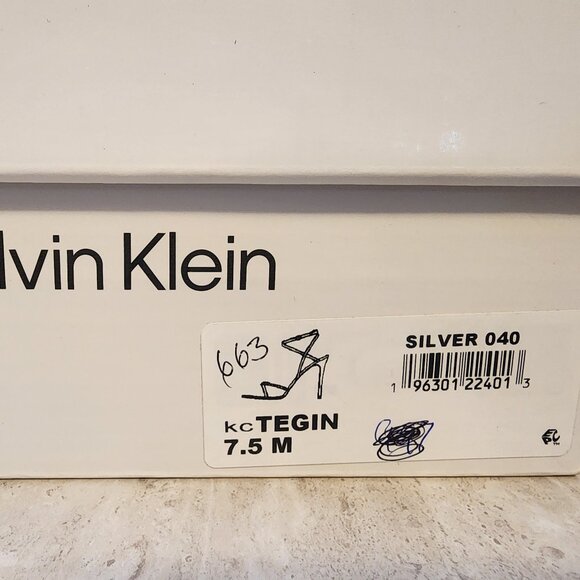 Calvin Klein Womens Tegin Str Silver 7.5M - A006 - Picture 10 of 11